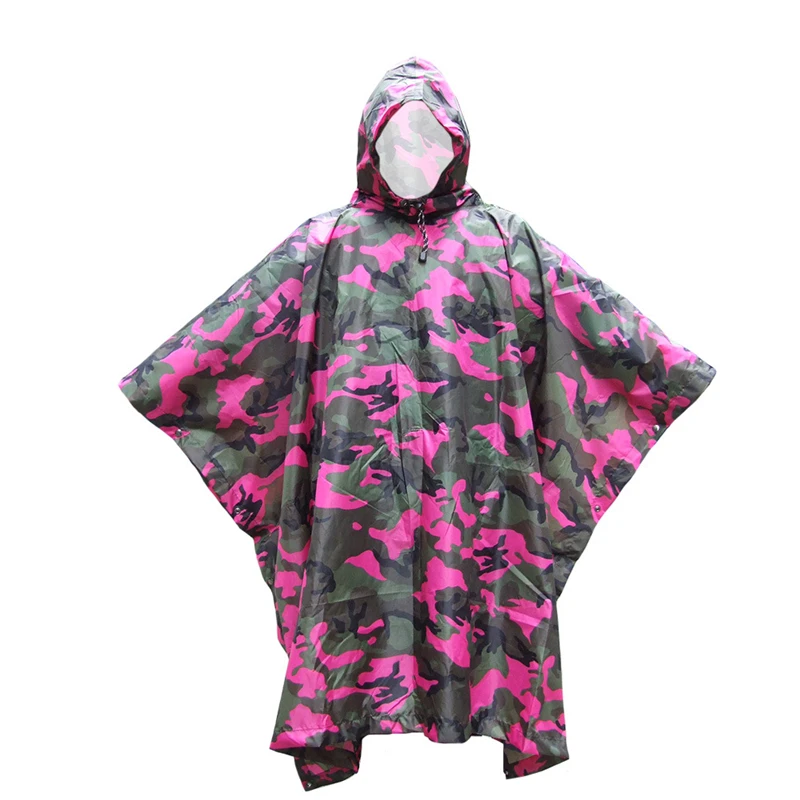 

OD-0035 Multipurpose Cycling Sports Waterproof Poncho Hot Sale Factory Wholesale Outdoor Unisex Hiking Camouflage Raincoats