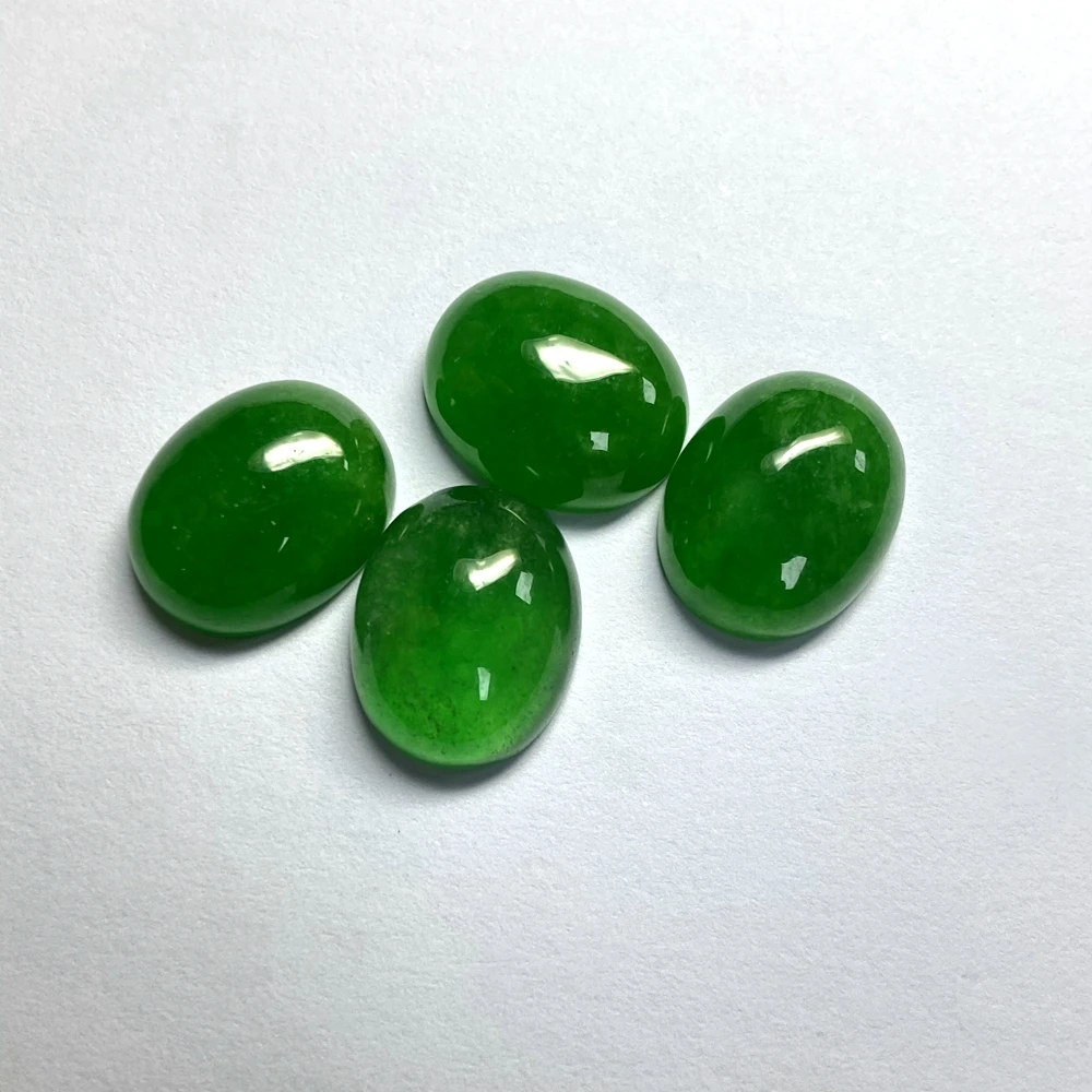 

Wholesale Price High Quality Natural Jadeite loose gemstone flatback cabochon beads Burmese Jade Stone