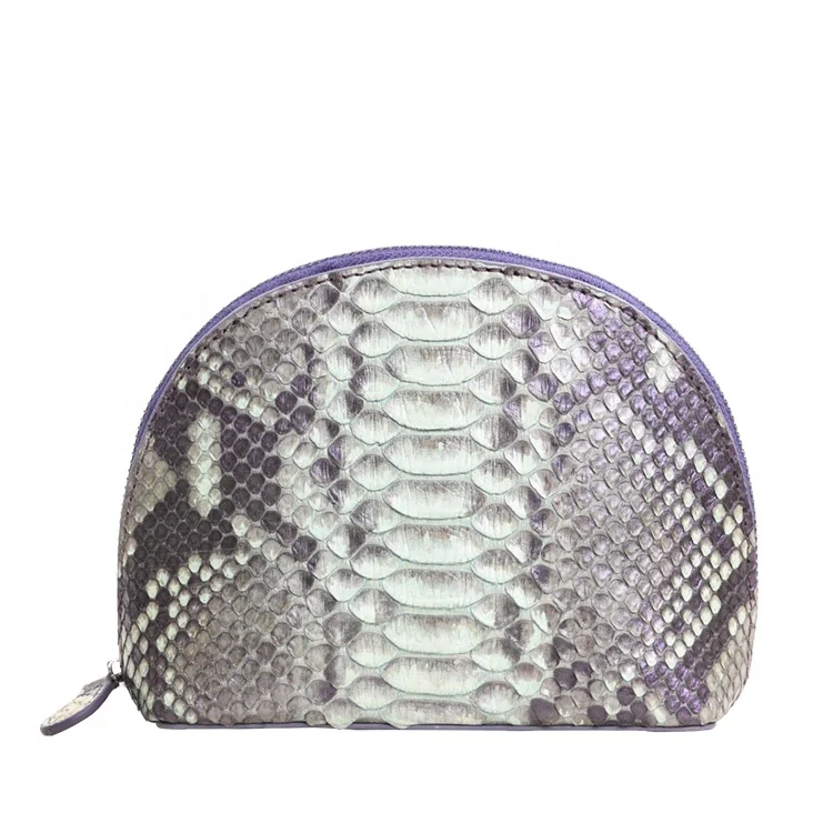 

Real python skin makeup pouch women python cosmetic bags lady cosmetics storage case brand luxury