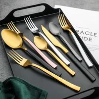 

Light Luxury simple practical customized logo stainless steel western cutlery set