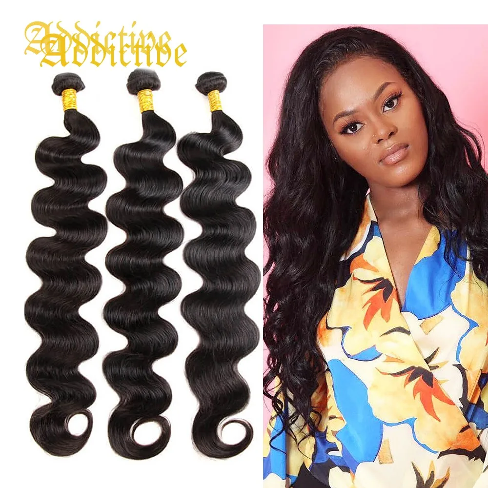 

Addictive High Quality Wholesale for Black Women Brazilian Hair 100% Human Virgin Hair 9A Body Wave Bundles with 13*4 Frontal