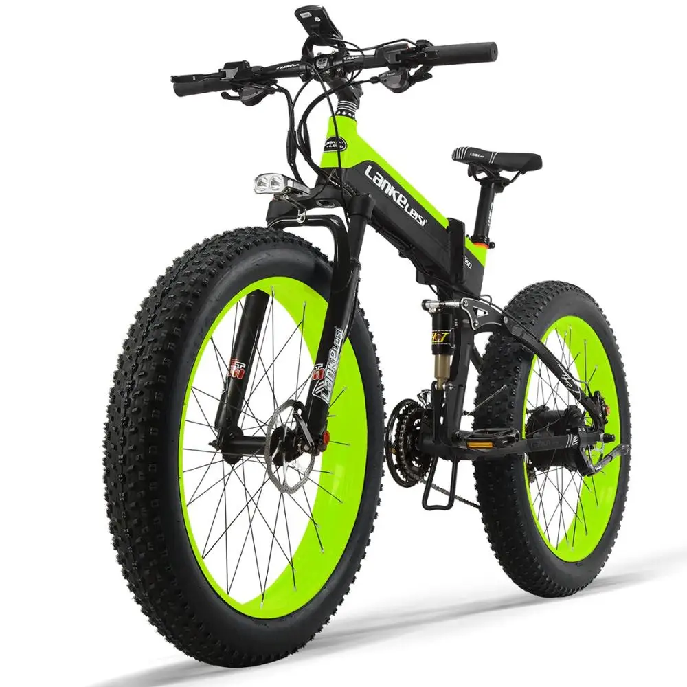 

Wholesale 1000w brushless motor 48v 10ah lithium battery electric fat tire bike foldable frame full suspension ebike, As picture show