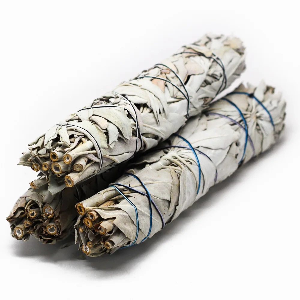 

Sage Bundles Smudge Sticks Incense High Quality Dry California White Leaves Therapeutic 18cm 7inch Green Incense Tools Available