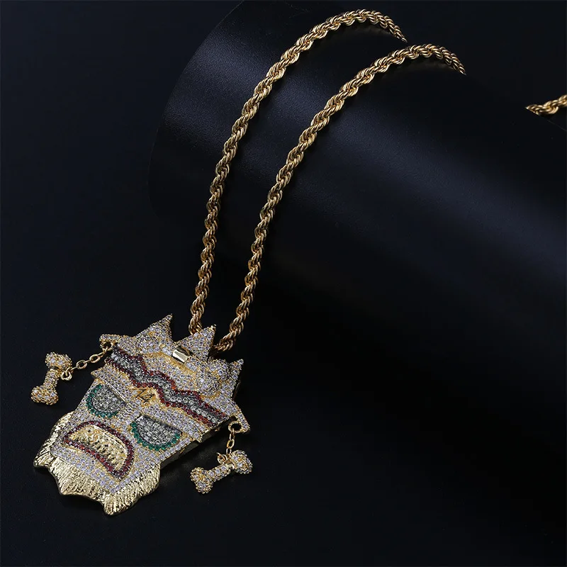 Bange for at dø Funktionsfejl evne Mens Hip Hop Jewelry Gold Colorful Cz Iced Out Onxy Character Trippie Redd  Uka Uka Pendant Necklace - Buy Colorful Gold Necklace,Onxy Character  Necklace,Trippie Redd Uka Uka Necklace Product on Alibaba.com