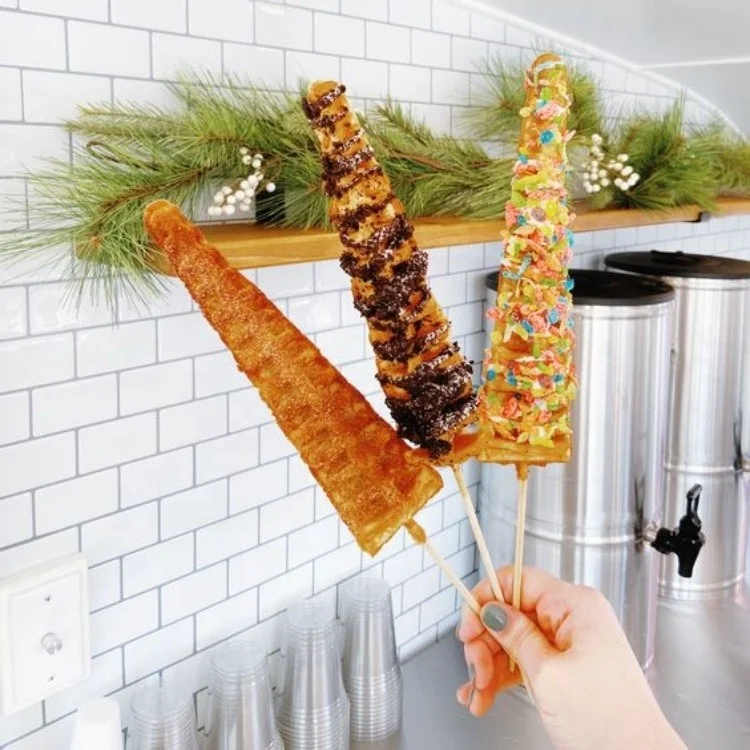 

waffle pops/ belgian lolly waffle /waffle stick maker making machine