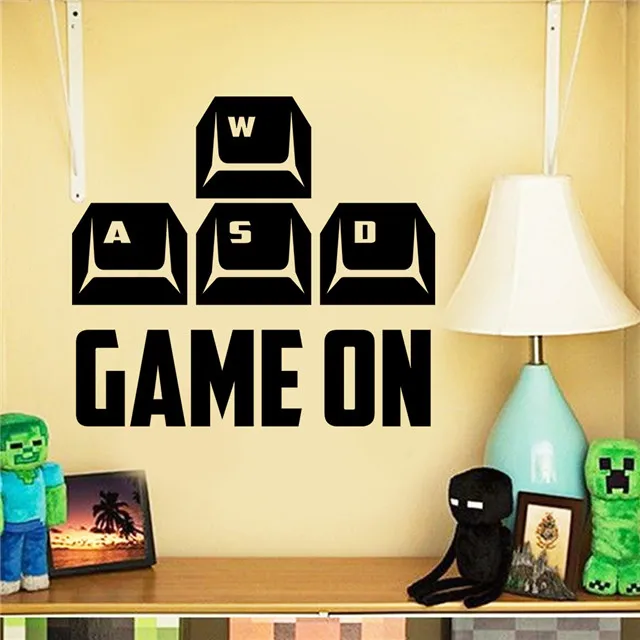 

WASD Keyboard Wall Sticker Home Decor for Game Lovers, As picture