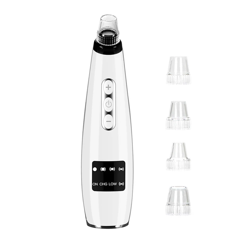 

Electronic LCD Facial Suction Acne Pore Cleaner Electric Pore Vacuum Blackhead Remover, White