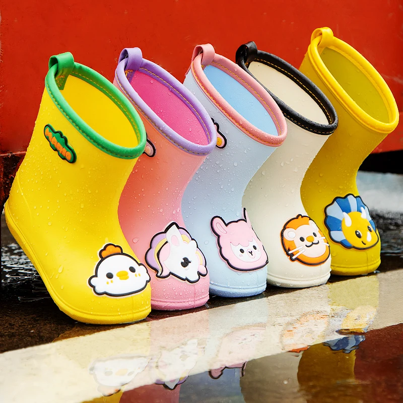 

Cheerful Mario Children Rain Boots Baby Boy Girl EVA Non-slip Outdoor Cartoon Rainboots Kids Waterproof Shoes