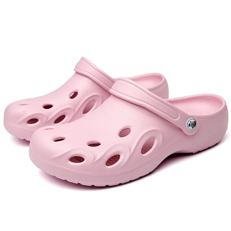 

2021 women summer beach shoes couple large size sandals custom print garden shoes platform women clog