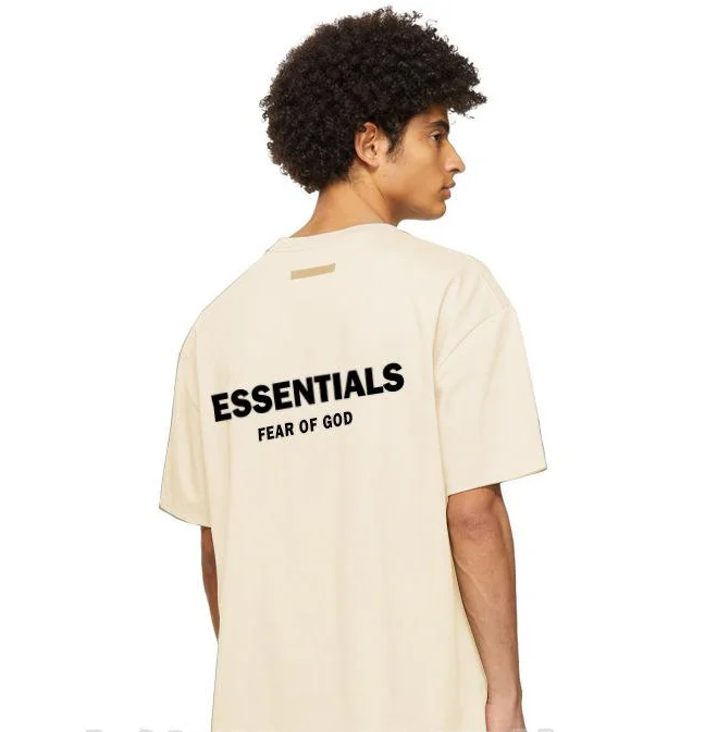 

2021 New Style Fear of God Essentials High Street Tshirt Hip Hop Summer Cotton Short Sleeve Shirts Men's T-shirts