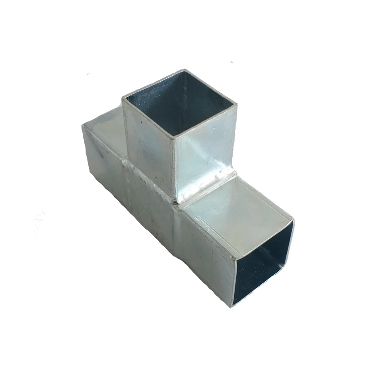 
OEM ODM Custom Zinc Plating 3-way Connector For Greenhouse Metal Square Tube Frame 