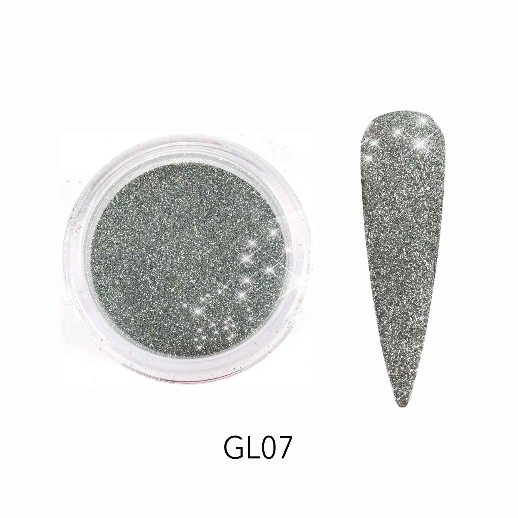 

Mix Colors 0.3G Sample OEM Pigment Fine Sequins Powder Nail Art Shinny Laser Glitter Acrylic Nail Diamond Powder