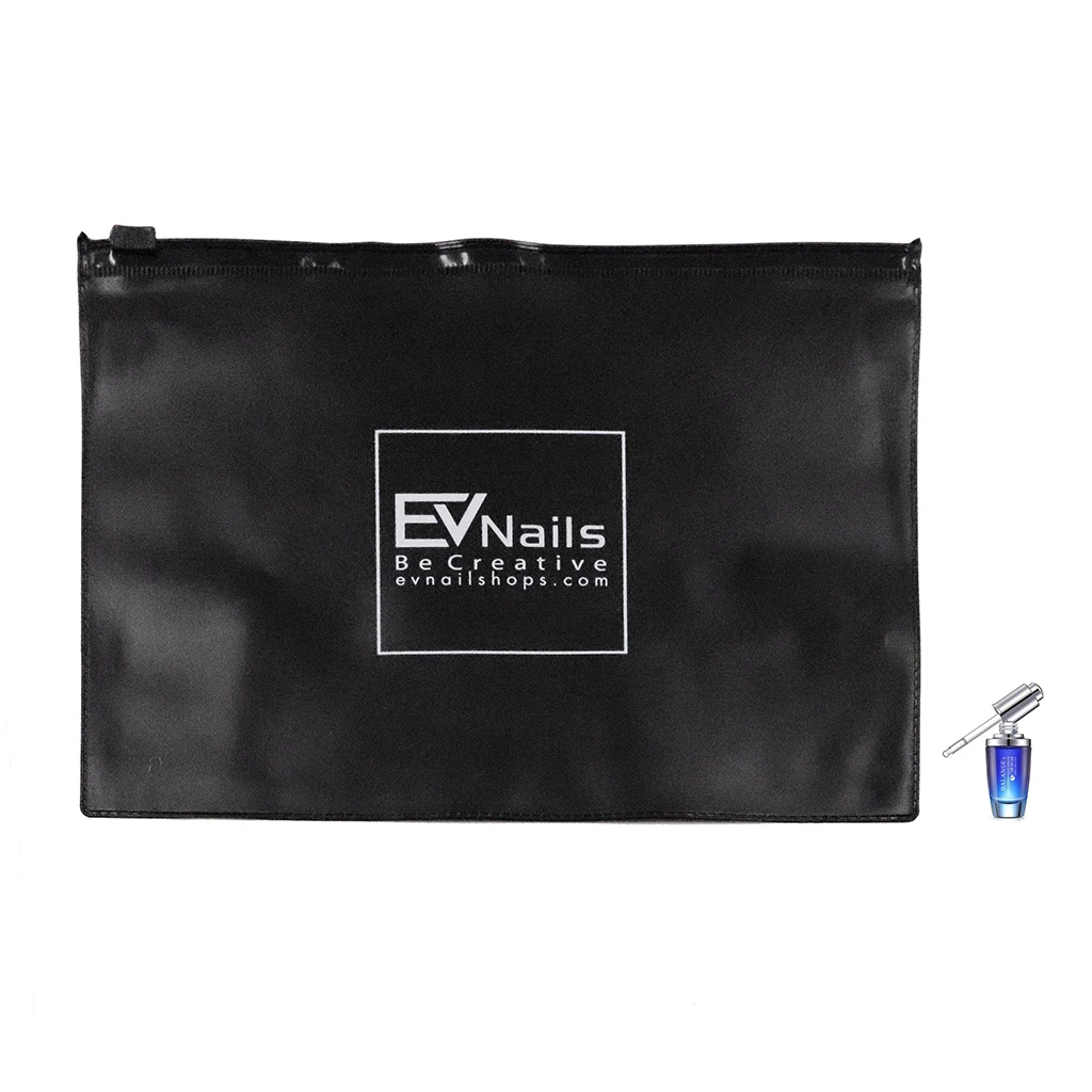 

Manufacturers Custom Printed Brand Logo Black PVC Black Zip lock Slider Plastic Bag For Cosmetic/Clothing/Make up Zipper Pouch, Customized color