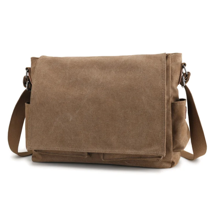 

Crossbody Laptop Bag Personalized Mens Canvas Briefcase Crossbody Bag, As pics