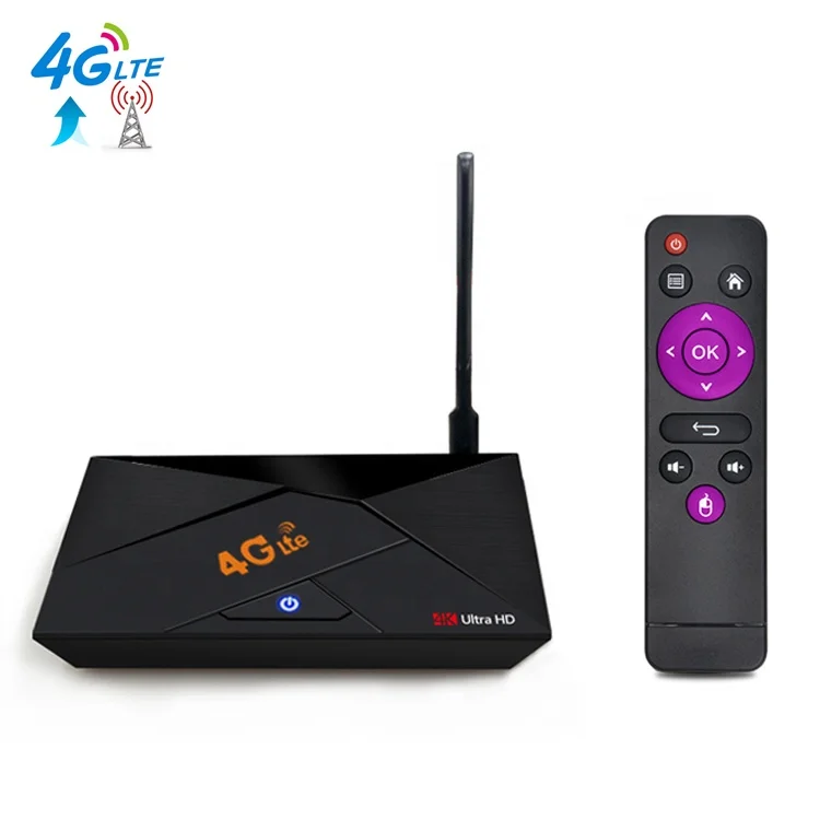 

Android 7.1 4K HD External Antenna 4G Lte Android TV Box With 4G Sim Card Slot