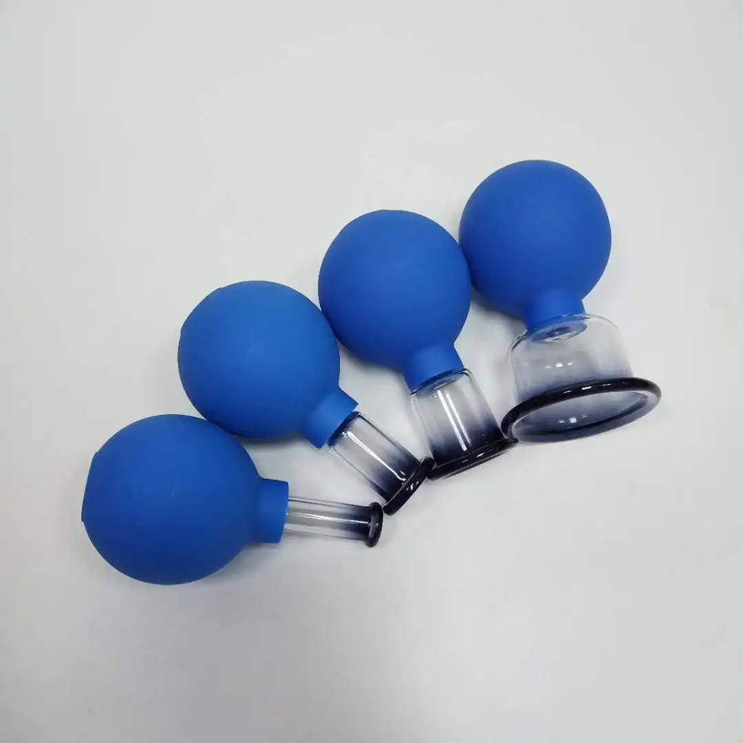 
Personal massager anti cellulite glass vacuum suction Cupping Cups with glass cup and rubber/silicone/pvc bulb 