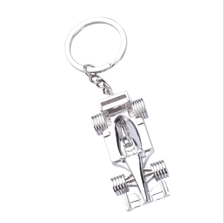 

factory direct sales Metal key chain pendant custom LOGO creative F1 all-wheel racing key chain drop shipping TP-22079