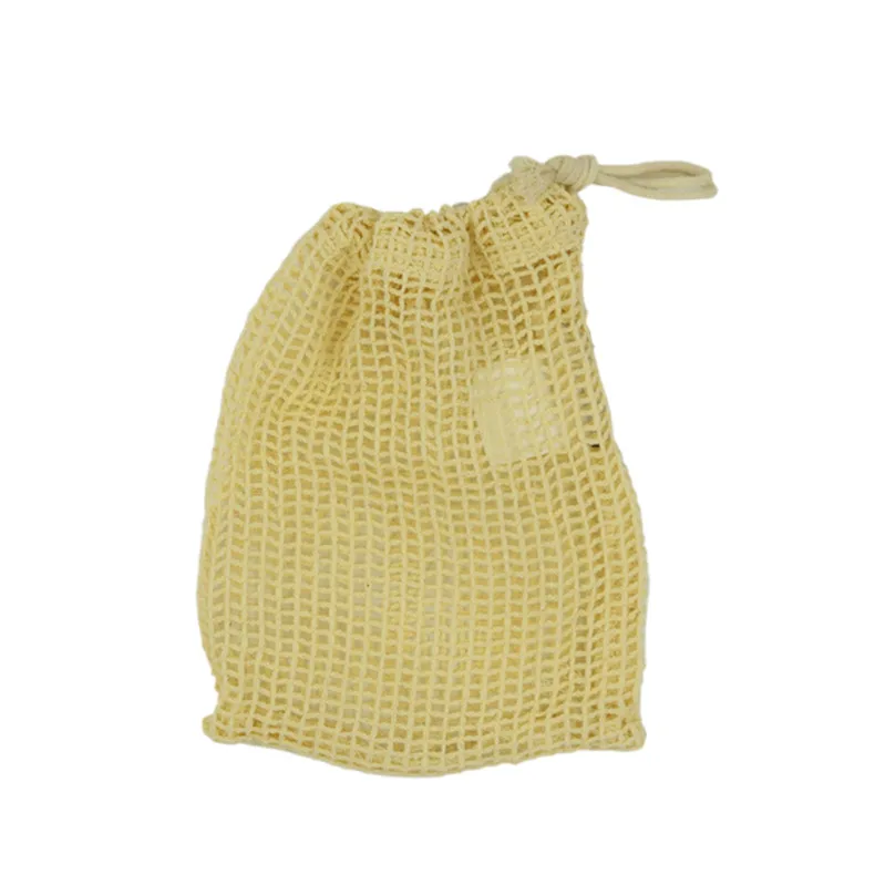 

100% organic produce GOTS Eco-friendly reusable drawstring cotton mesh bags, Customized color