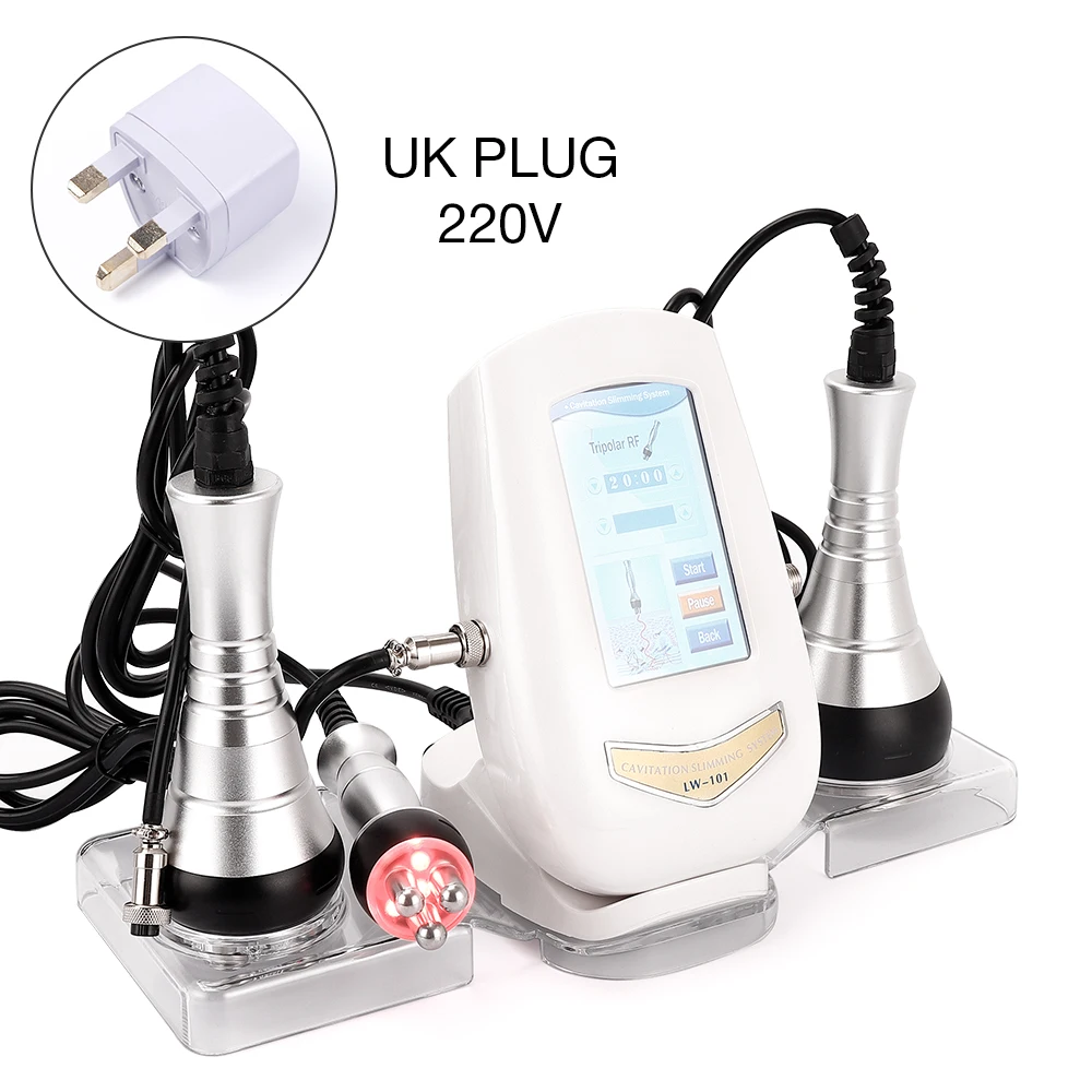 

Portable 40K Vacuum Cavitation System Rf Slimming Beauty Machine 40Khz Ultrasonic Cavitation Beauty Equipment From Home, White