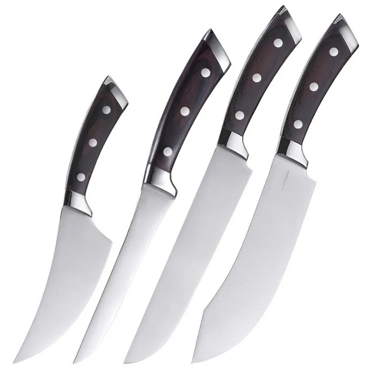 

Private Label 4 pcs Kitchen Knife Set Boning Knife Beef Pork Meat Shop Cutting Knife For Chef