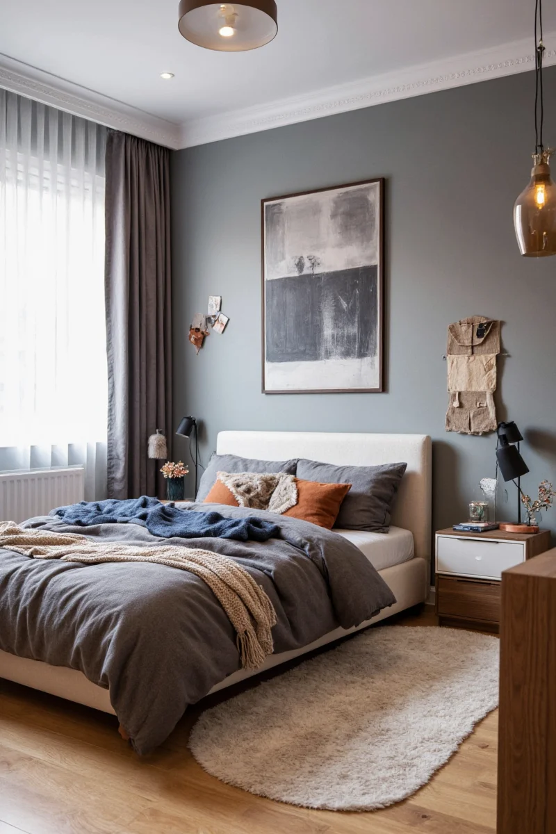 Modern Teen Room with Bluetooth Fan and Wireless Charger
