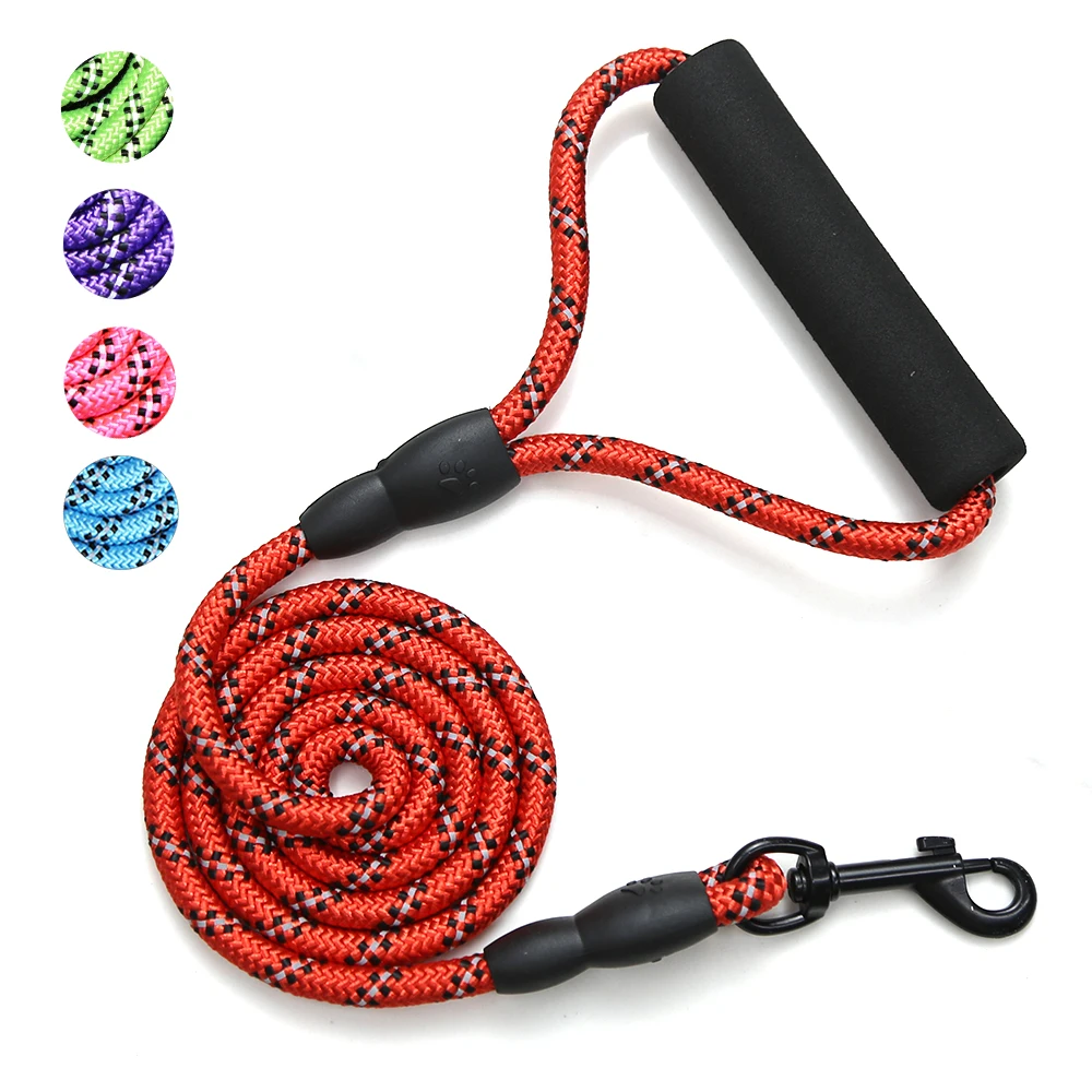 

High Quality nylon Double Traction Rope two in One Amazon Dog Rope Double Buckle Dog Chain
