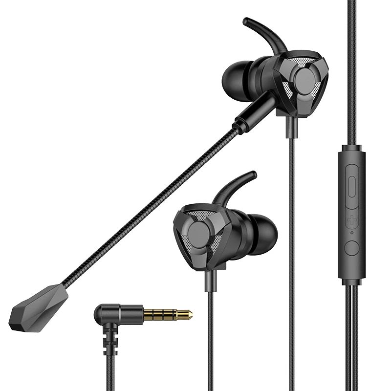 

wholesale Headphones Wired Gaming Earphone With Microphone Game Headset, Black red