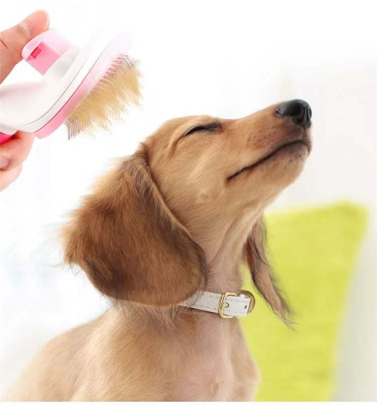 

Self cleaning dog cat massage hair remover trim cleaning safe deshedding comb grooming pet brush, Picture