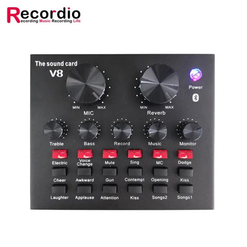 

GAX-V8 Hot Selling Computer Sound Card V8p With High Quality, Black