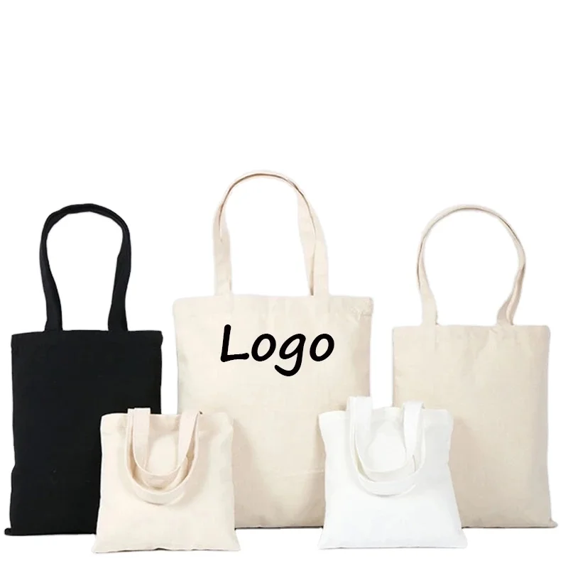

No MOQ reusable custom tote shopping bags cotton canvas bag