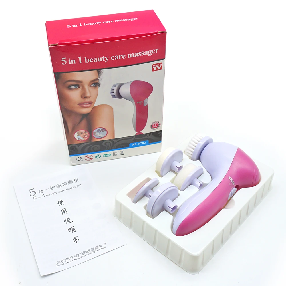 

5 in 1 mini face cleaning exfoliator brush beauty care massager