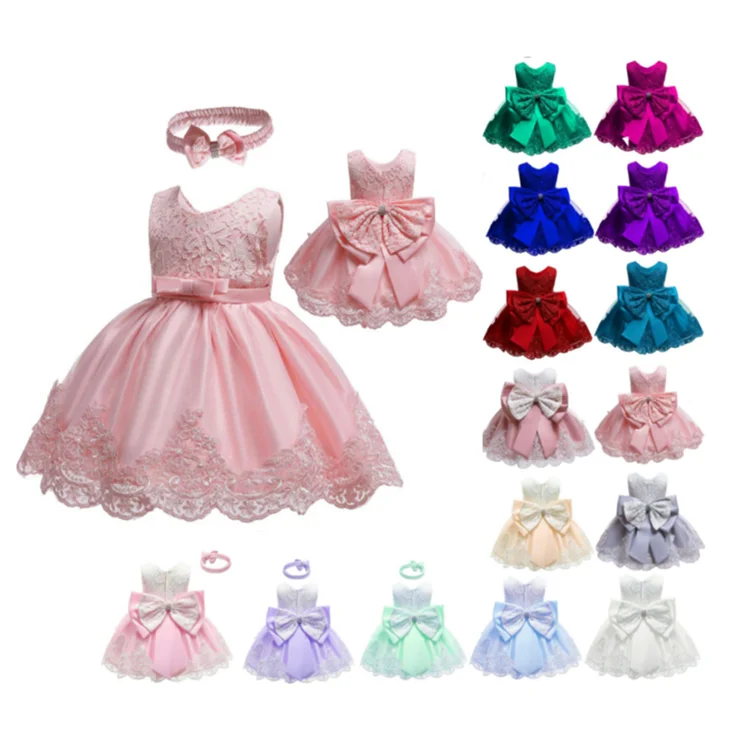 

2020 NEW design many different color Baby Christening Dress for Baby Girl Baptism Dress Birthday