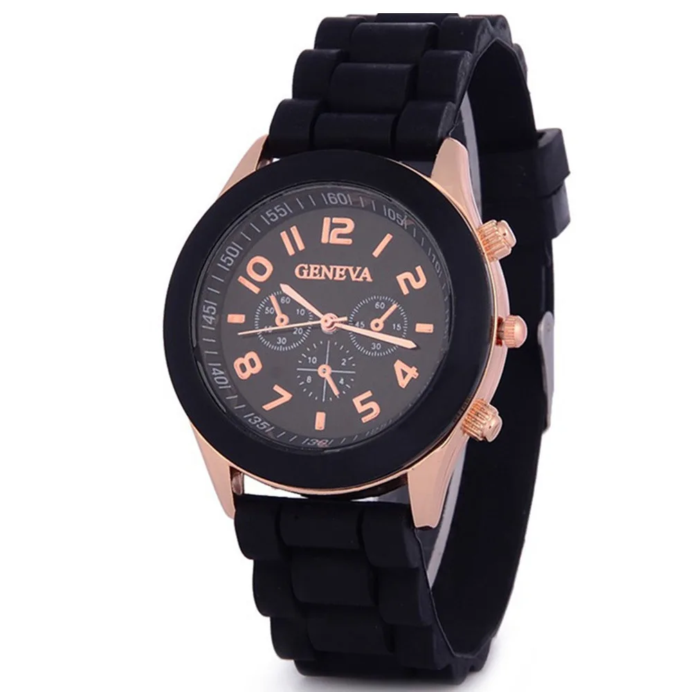 

Geneva New Style Watch Jelly Children Watch Three Circles Display Silicone Strap Candy Color Unisex Watch, 11 colors