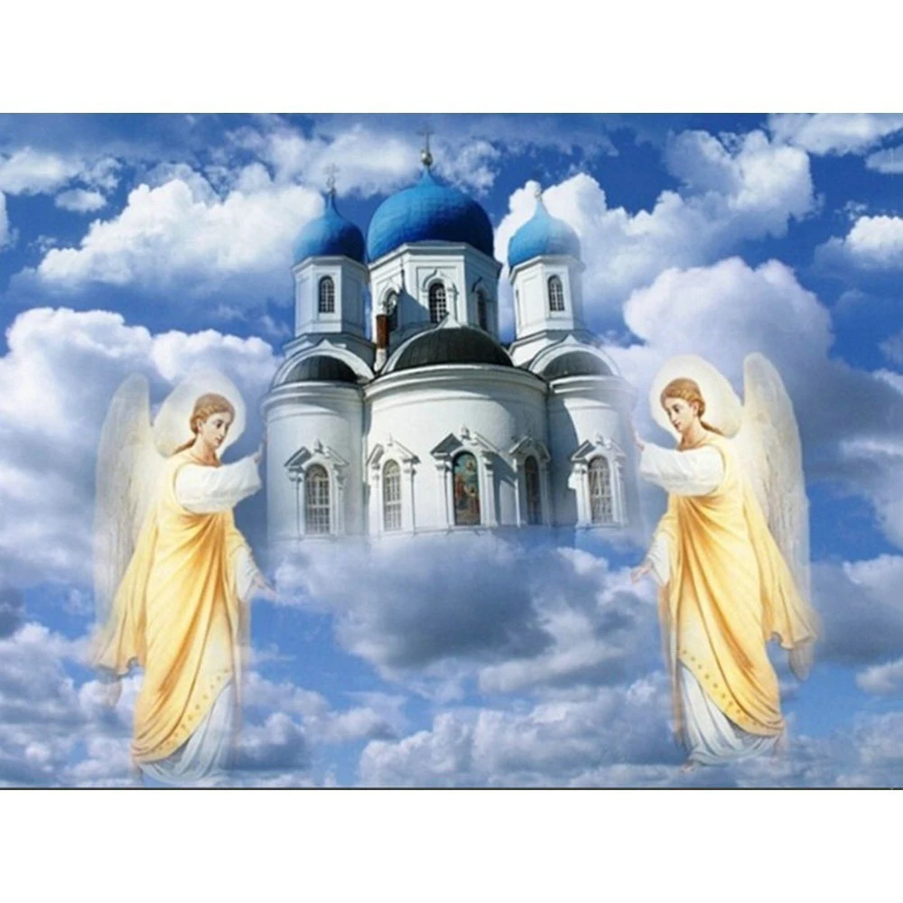 

Sticker Picture Scenery Diamond Wall Painting Church Of Jesus 5D Full Round Drill Home Decor Embroidery Cross Stitch Beadwork