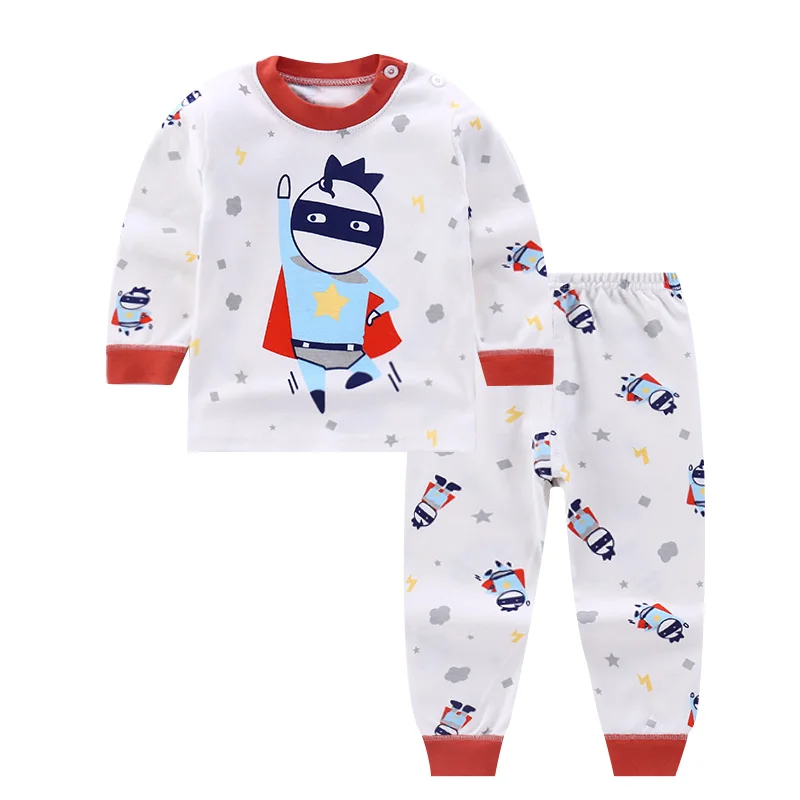

Children pajamas cartoon long Johns boys girls Home wear underwear two pieces set baby boutique clothes for wholesale