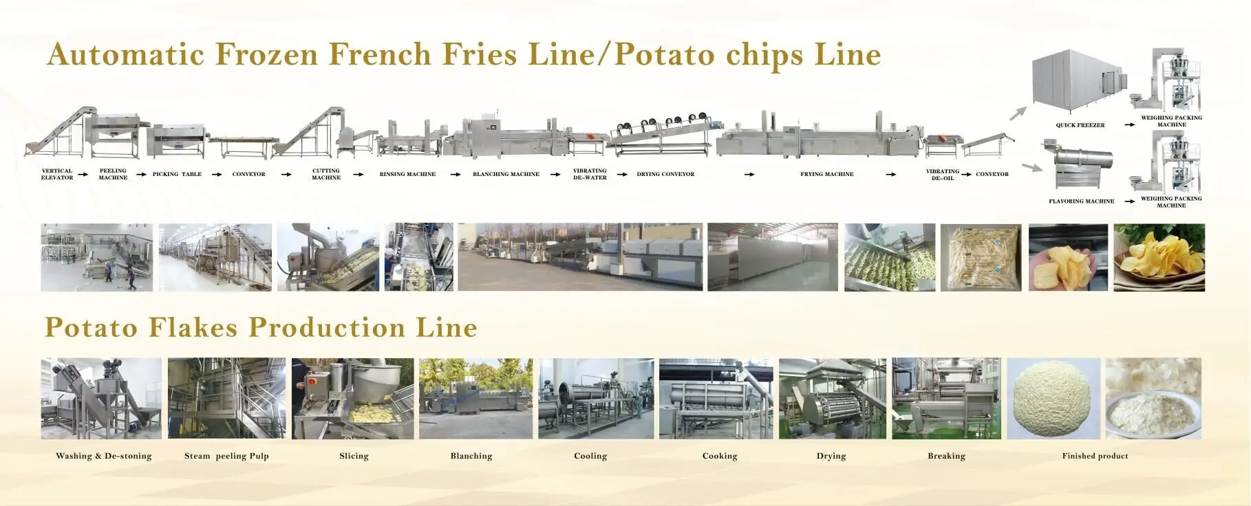 Automatic Potato flakes production line