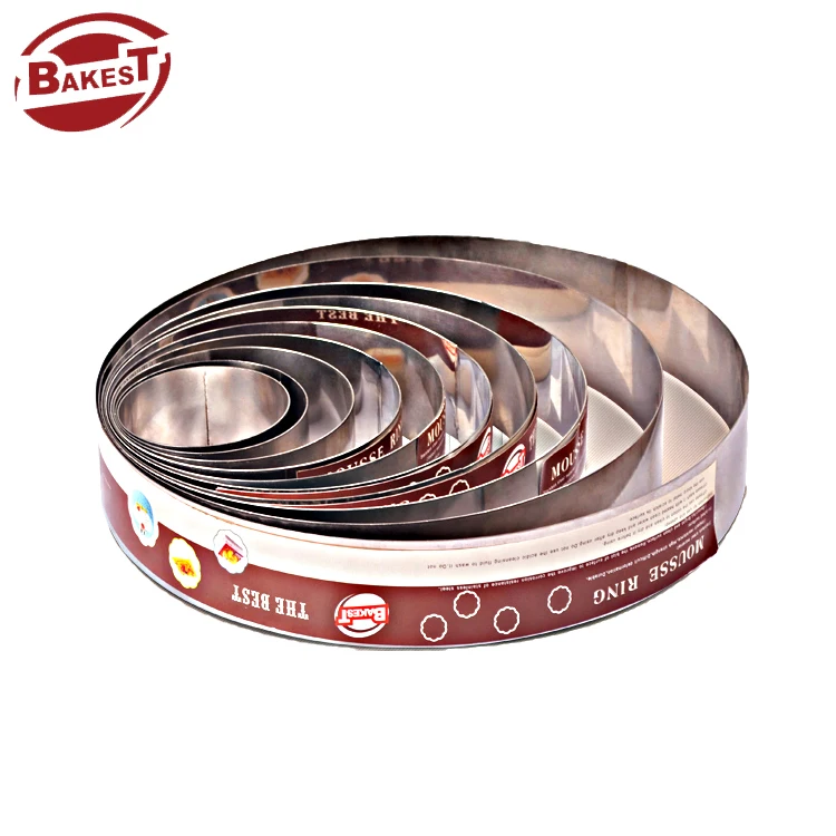 

Bakest Round Stainless Steel Cake Mold Baking Tools Mousse Ring mold chocolate cake, Metal color