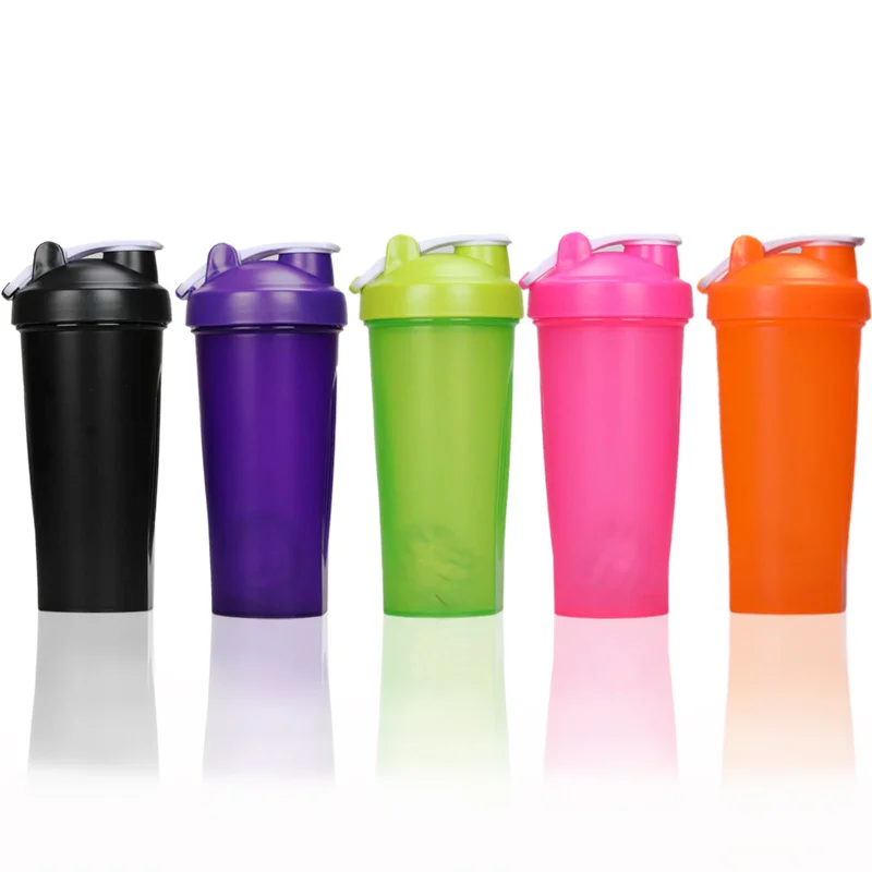 

Eco Friendly BPA Free Gym Fitness Mix Ball Protein Plastic Shaker Water Bottle with Custom Logo, White, purple, green, blue, orange, pink