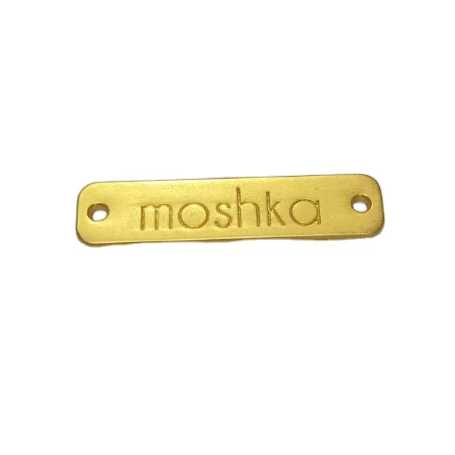 

Personalized Metal Sewing Engraved Logo Plates Alloy Label Maker for Clothing