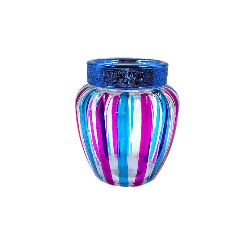 

2000ml kitchen with screw lid round shape colorful food storage containers glass jar