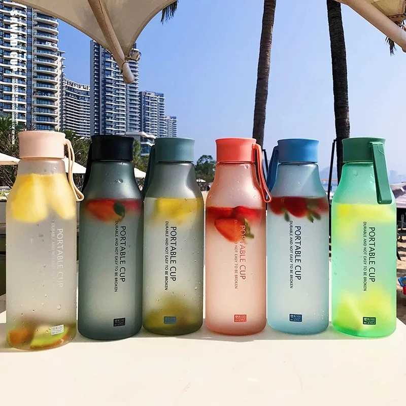 

Feiyou summer simple 520ml leakproof clear frosted beverage bottle bpa free plastic drinking water bottle for outdoor sports, Customized color