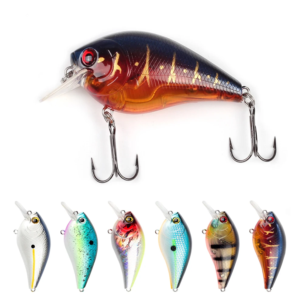 

Floating Crankbait Wobbler Rattle Sound 60mm for Bass Fishing FC03, 6 colors