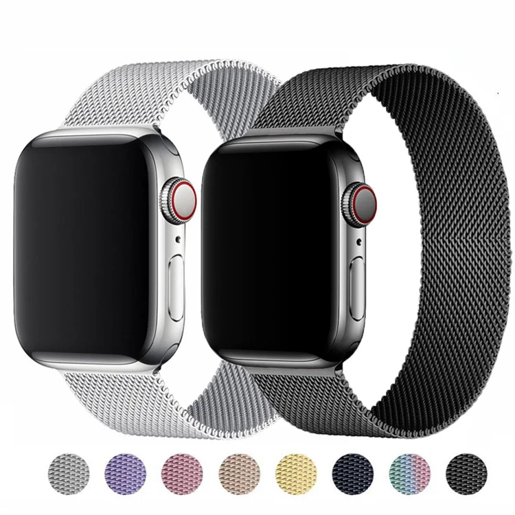 

Cheap price Mesh Milanese Loop Stainless Steel Metal bracelet wrist band Strap for Apple Watch Magnetic Belt