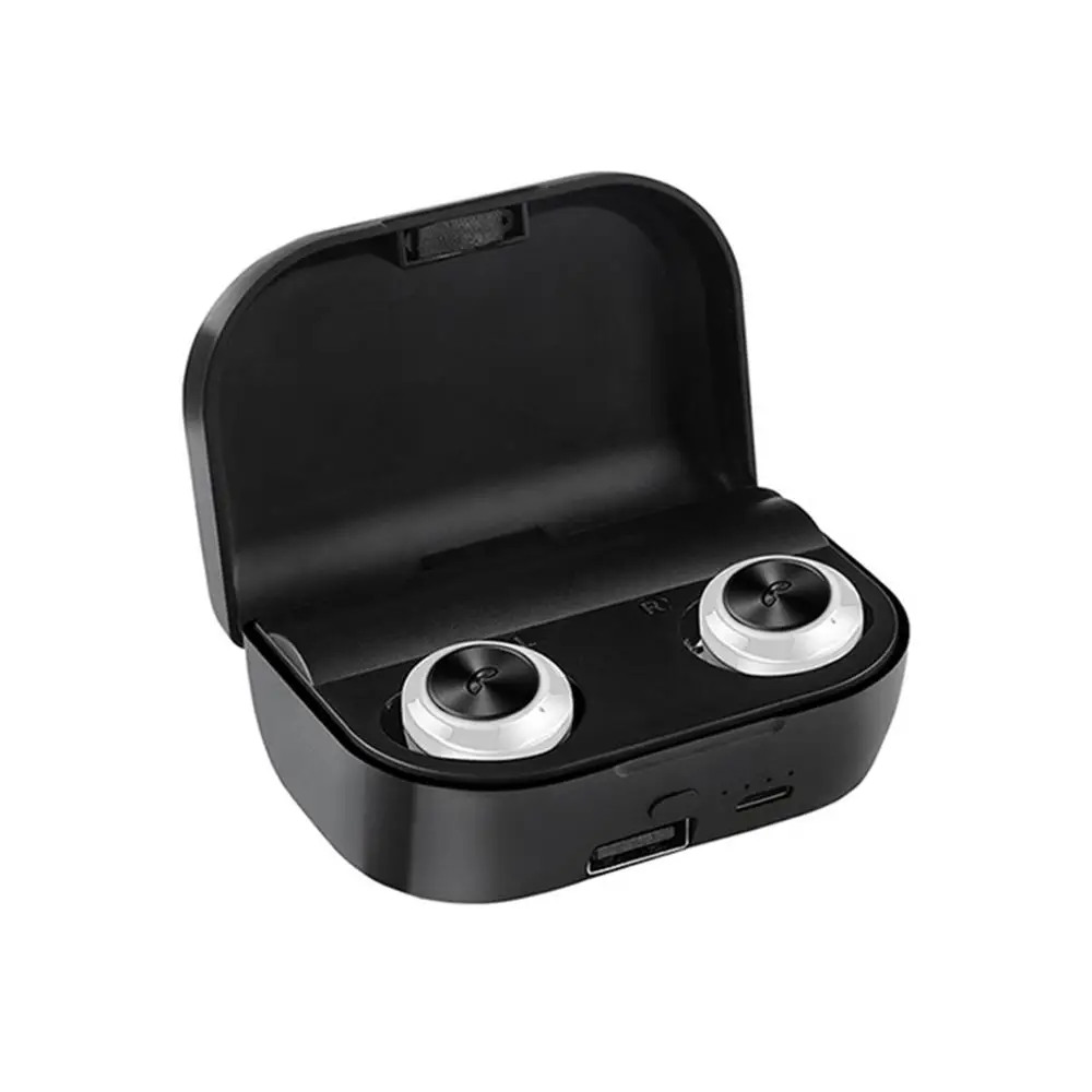 

Portable 2000mAh power bank mobile earphone wireless headphone sport earbuds headset for walk talk, Customized