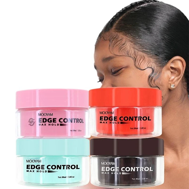 

GMPC Vendor Wholesale Natural Hair Gel Private Label Custom Organic Hair Styling Wax Strong Edge Control