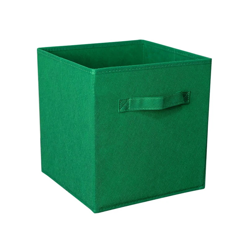 

Promotion home nonwoven fabric cube storage bins cubes boxes foldable fabric storage dividers organizer box with handles, As shown