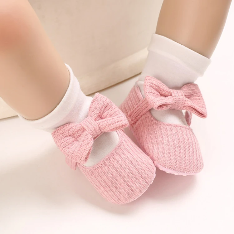 

Newborn Infant Baby Girl Shoes First Walkers Soft Sole Bowknot Princess Cute Shoe Toddler Walking 0-18M Prewalkers