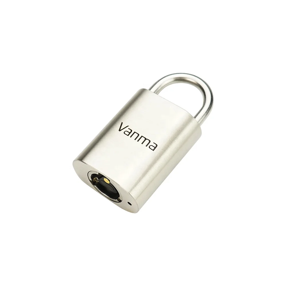 

Vanma High Protection Level Padlock Access Control Locks with Smart Keys, Sliver grey
