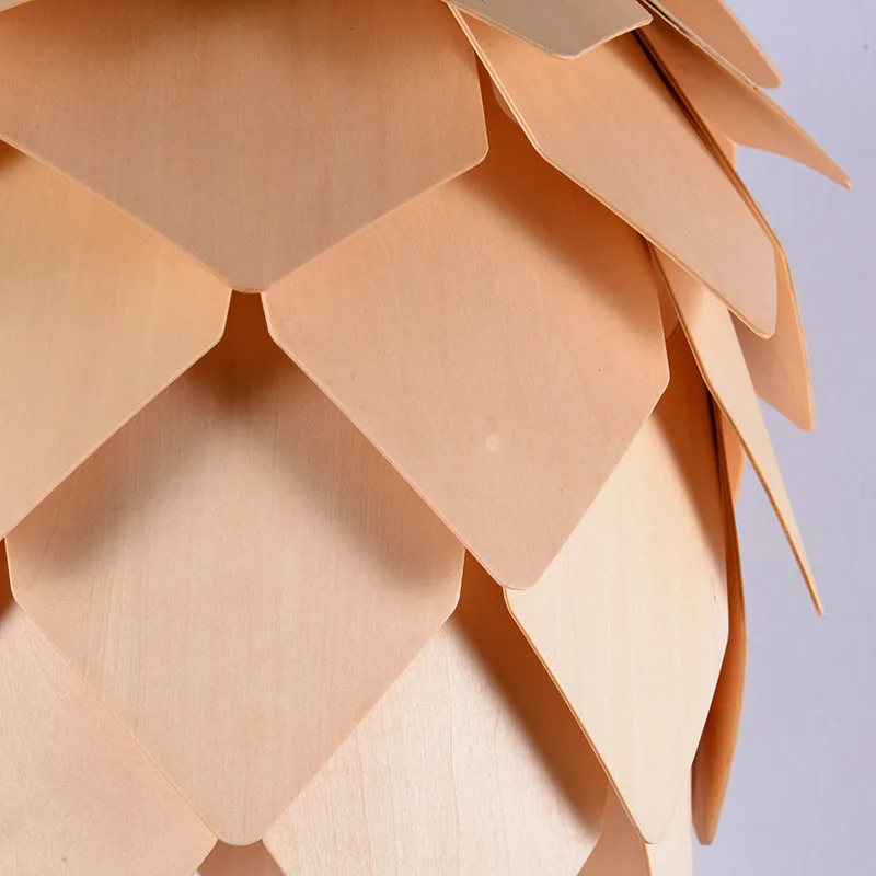 Designer Lampe Holz Kronleuchter Pendel Leuchte Krim Tannenzapfen