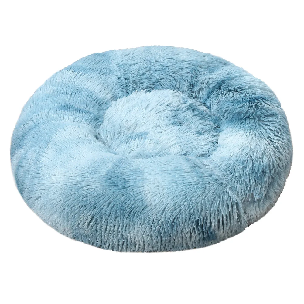 

Super Soft Dog Bed Round Washable Long Plush Dog Kennel Cat House Velvet Mats Sofa For Dog Chihuahua Portable Pet Bed, Picture